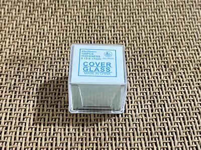 100pc 20x20mm microscope Slide Cover Slips Glass Slides Microscope Supplies