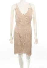 Jim Hjelm 122786 Womens Blush Floral Lace Spaghetti Strap Sheath Dress Size 6