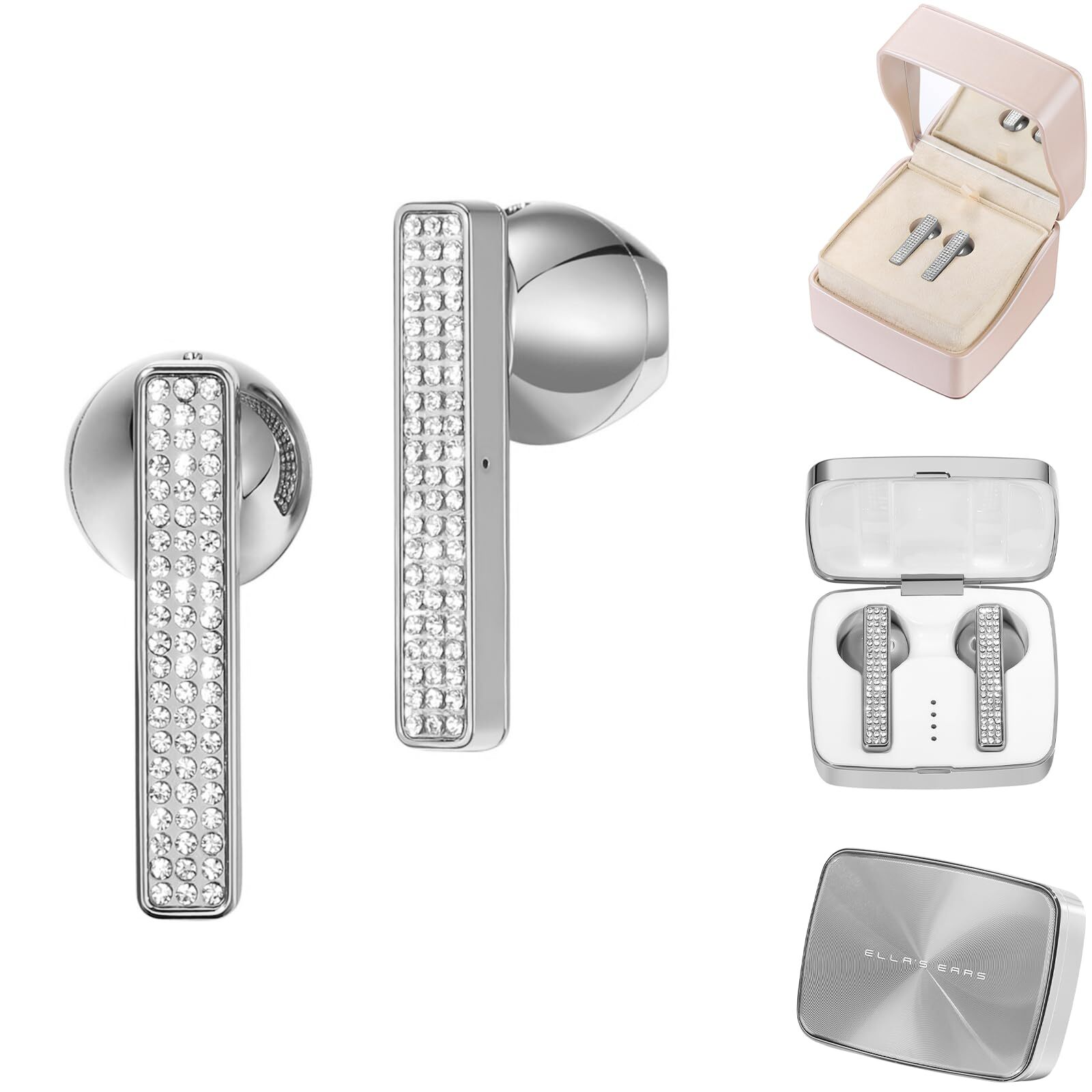 Wireless Earbuds,Diamond Inlay 5.3 Bluetooth Headphones，in-Ear Earbuds with W...-image