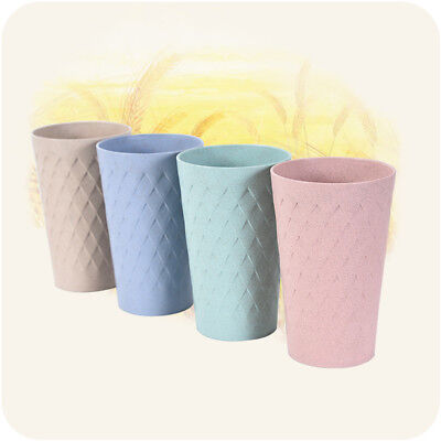 Toothbrush Cup  Home Plastic Tea Cups Eco-Friendly Wheat Straw Cup Coffee