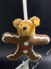 Steiff Gingerbread Man Christmas Ornament 681479 Brown Small