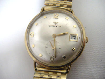 Wittnauer by Longines　時計 Vintage Longines Wittnauer 10k Gold GF Mens Watch date 1960