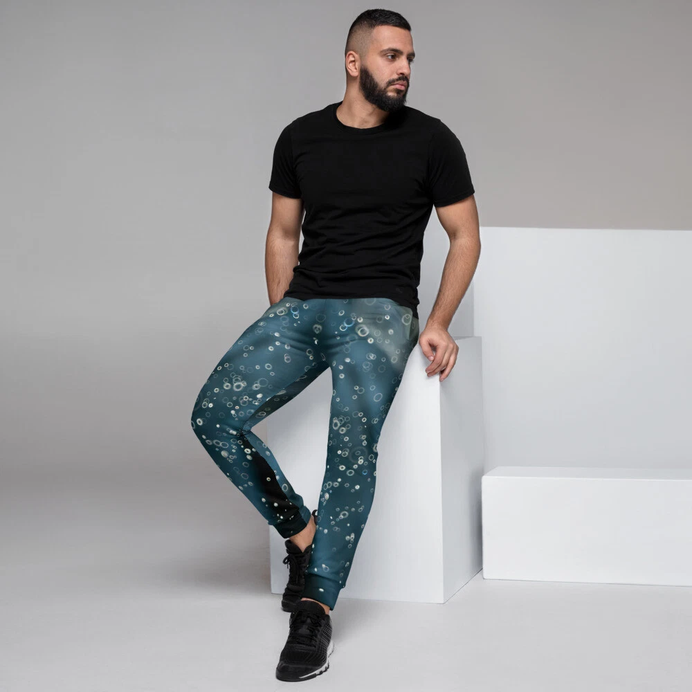Polka Dots Snow blue all over print mirrorlens design Donut Men's Joggers