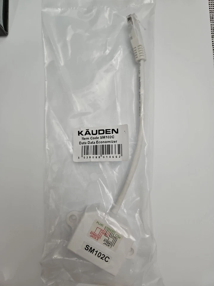Cat5e Data/Data Ethernet Cable Economiser, RJ45 Male to 2x RJ45 Female Kauden X2 - Image 2 of 4
