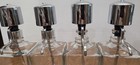 Set of 4 Vintage MCM Pump Liquor Glass Dispensers, Etched, with HOLDER — photo 5