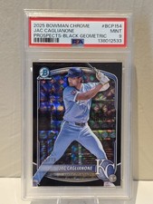 2025 Bowman Chrome Prospects Black Geometric /10 Jac Caflianone #BCP154 PSA 9