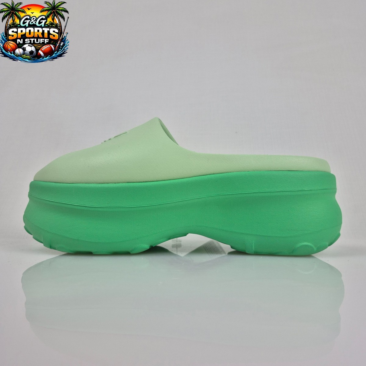 WOMEN'S size 5 Adidas AdiFOM Stan Smith Mule Slide Energy Green