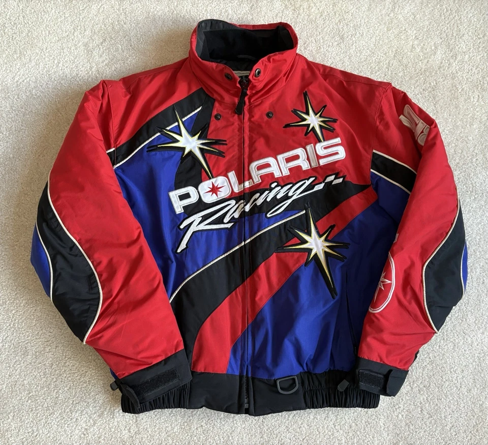 Vintage Polaris Jacket Small Mens Racing Coat Winter VTG 1990s AOP - Image 2 of 4