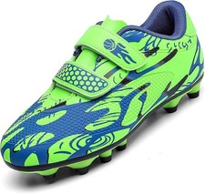 Image of Unitysow Kids Football Boots Astro Turf Trainers Green Junior Shoes UK 4