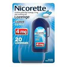 Nicorette 4 mg Coated Nicotine Lozenges to Help Quit Smoking - Ice Mint...