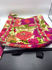 Vera Bradley Multicolor Floral Crossbody Bag Zip, Pockets, Detachable Strap