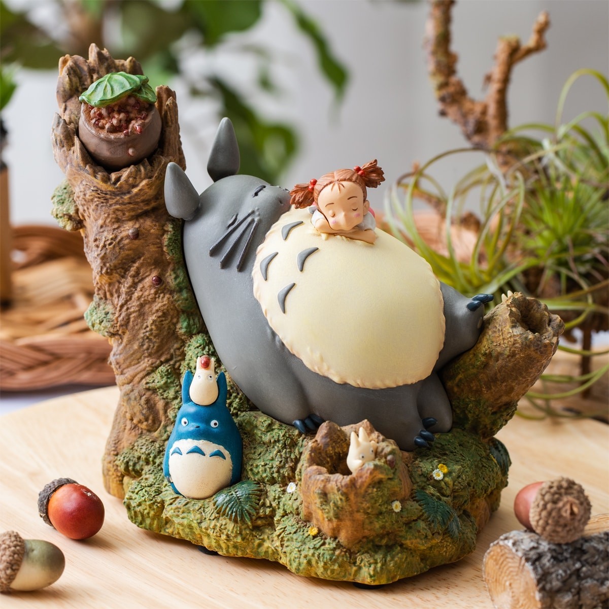 Ghibli My Neighbor Totoro Music Box Figure Mei Sleeping Tummy Tree