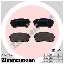 Satz Bremsbeläge Bremsklötze hinten für Hyundai IX35 LM Tucson TL TLE | 24405