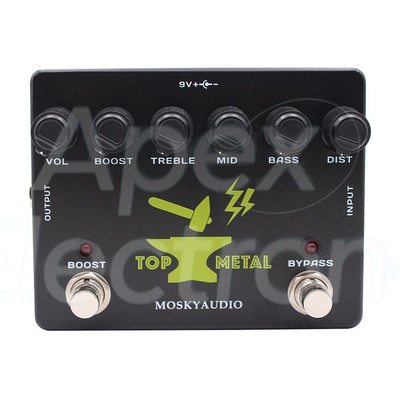 MOSKYAUDIO TOP METAL Metal Muff Distortion Top Boost High Gain Distortion Pedal