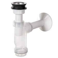 50mm Bathroom Sink Hole Bottle Drain Waste Trap Transparent