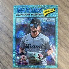 Topps 2026 Heritage Blue Sparkle Connor Norby Miami Marlins #30 MLB Baseball
