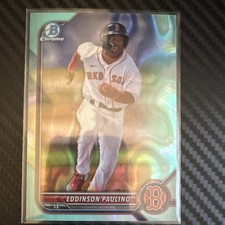 Topps 2022 Bowman Draft Chrome Eddinson Paulino Aqua Lava Refractor  / 199