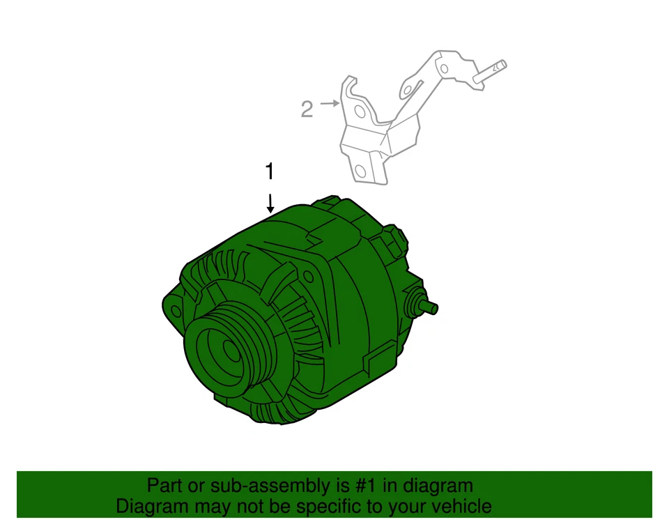 Genuine Nissan 2004-2008 Nissan Maxima - Alternator 23100-7Y020 - Imagem 3 de 3