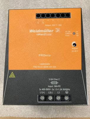 Weidmuller 1469550000 PRO ECO3 Power Supply 3 X400-500V~ 50/60Hz 24VDC 20A - New