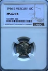 1916-S Mercury Dime, MS 62 FB NGC, NR