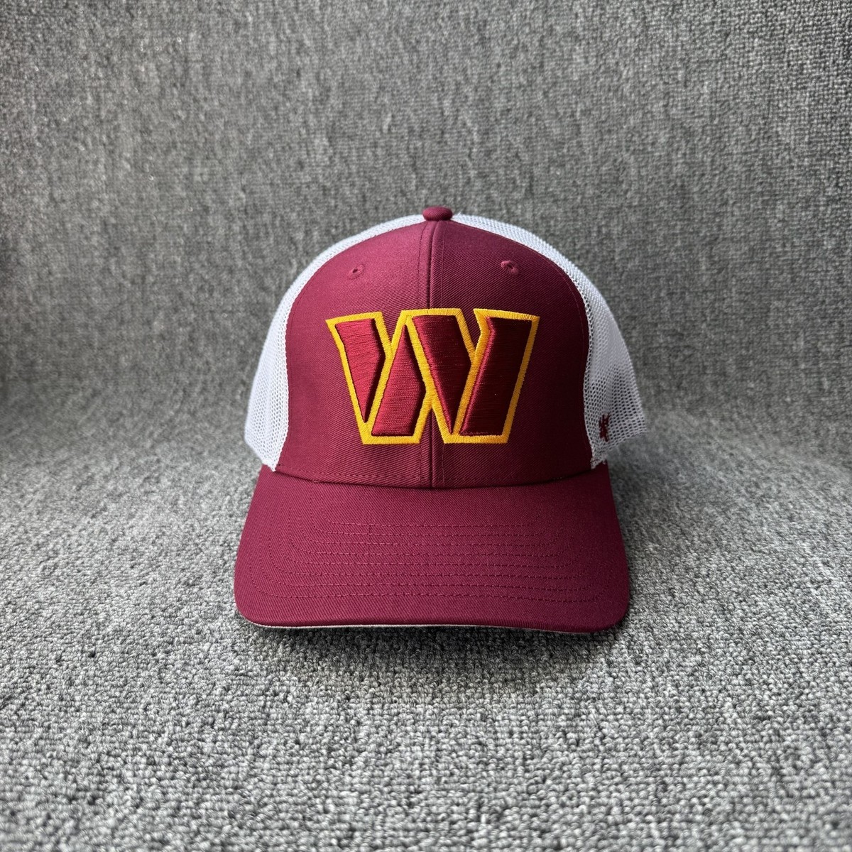 '47 Brand Washington Commanders Trucker Strapback Burgundy White One Size Hat