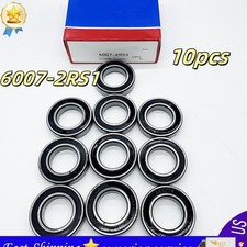 6007 2RS1 10PCS Rubber Sealed Deep Groove Ball Bearing 35x62x14mm 6007RS