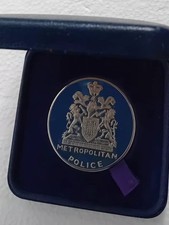 Superb! Vintage Metropolitan Police Solid Nickel Silver Medal. Tower Mint.