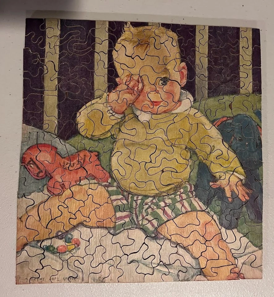 RARE Vintage 1930s Dorothy Hope Smith Fancy Pants Wooden Jigsaw Puzzle 206 Pcs - Image 2 of 4