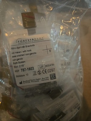  Forestadent Mini Sprint brackets 018 ROTH Hoooks 3,4,5   7-7 full sets 