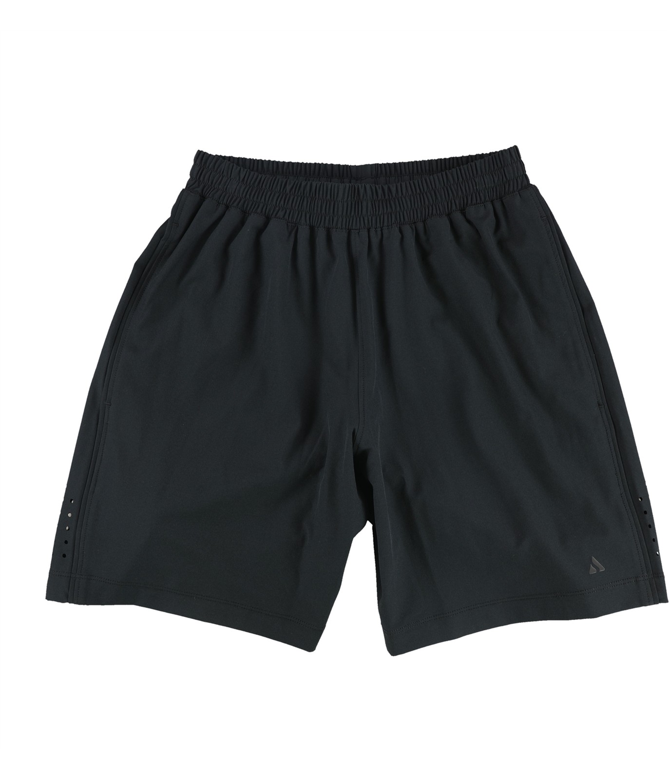 SOLFIRE Mens Solid Drawstring Athletic Workout Shorts, Black, X-Small