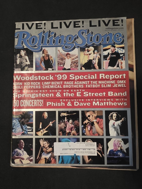 Rolling Stone Magazine Issue 820 September 2 1999 Woodstock '99 Coverage