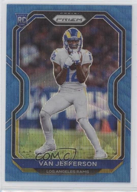 2020 Panini Prizm Rookie Blue Wave Prizm 151/199 Van Jefferson #377 0jk3
