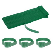 50Pcs 8 Inch Reusable Cable Ties Fastening Hook and Loop Straps Green