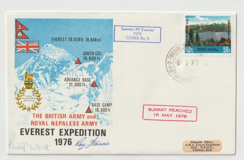 6/6/1976 Nepal Cover - British Army and Royal Nepalese Army Everest Expedition