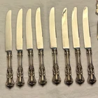 8pc Dinner Knives Set - Reed & Barton Marlborough Sterling Handle Silverware
