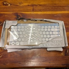 Silver/White Wireless Bling Rhinestone Keyboard, Open Box