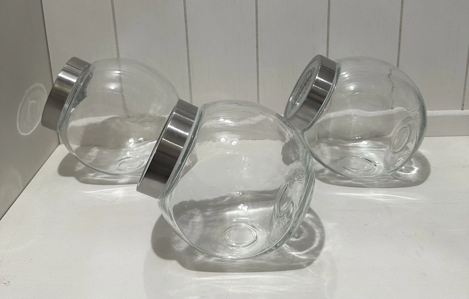Mason Craft & More Americana Vintage Style Glass Canisters Set of 3