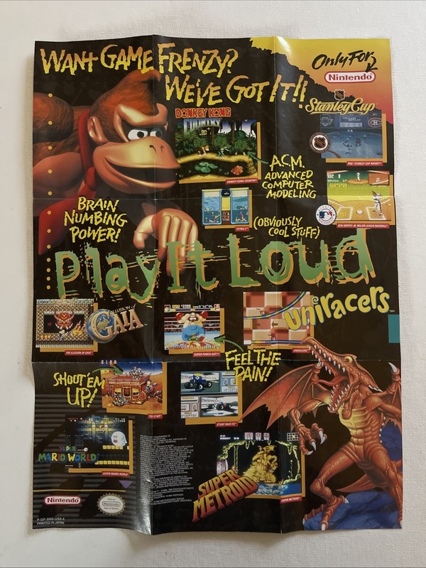 Original NES, Nintendo Poster, Donkey Kong, Super Mario World, Star Fox & More