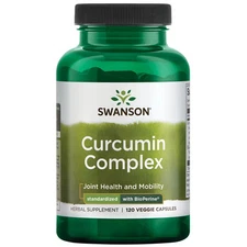 Swanson Curcumin Complex Herbal Supplement with BioPerine (120 Veggie Capsules)
