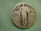 1926 P Standing Liberty Quarter album filler, actual coin in photo