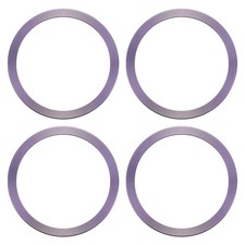 Metal Ring Magnetic Charger Ring Stickers for Phone Case 4 Pack, Sequin Purple