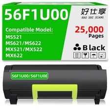 56F1U0E Toner Cartridge Compatible for Lexmark 56F1U00 56F0UA0 MX521 MX522 MX622