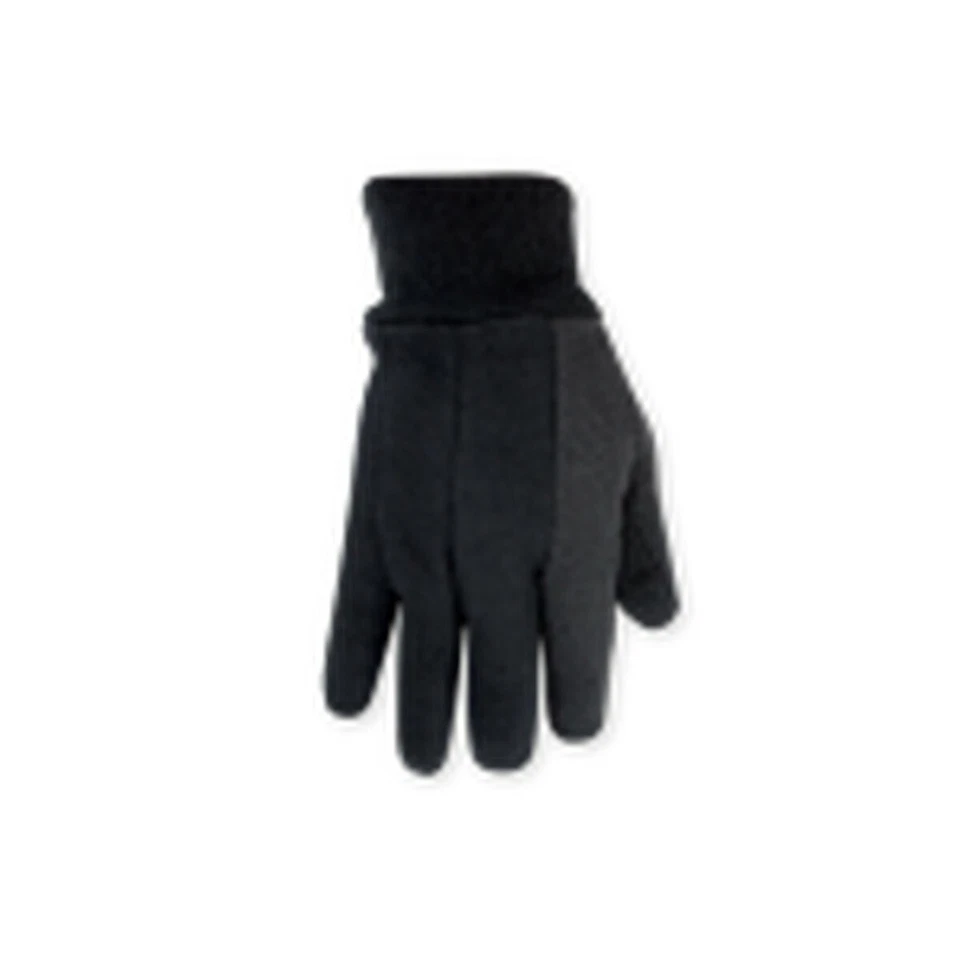 CLC 2012 GUANTES DE TRABAJO JERSEY NEGRO PESADO CON PUNTOS DE AGARRE DE PVC Foto 2 de 3