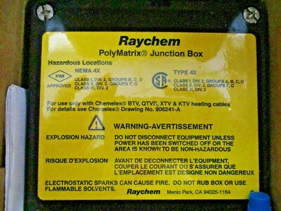 RAYCHEM POLYMATRIX JUNCTION BOX NEMA 4X TYPE 4X
