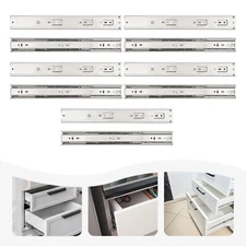 Soft Close Drawer Slides Full Extension Side Mount 14 inch Ball Bearing Metal