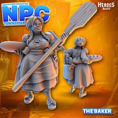 Dungeons & Dragons NPC Figur - Bäckerin - Händlerin, Händlerin