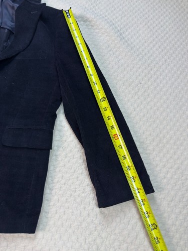 John Varvatos USA Boys Black Corduroy Blazer 14Reg Partially Lined - Picture 6 of 16