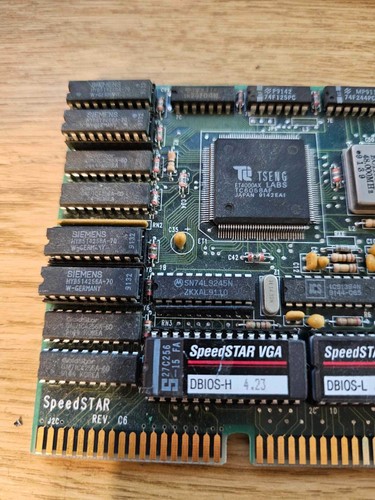 1991 16-Bit ISA VGA CARD Diamond SpeedSTAR Rev C6 FTUSPEEDC 1 MB DRAM ET4000AX - Picture 2 of 5