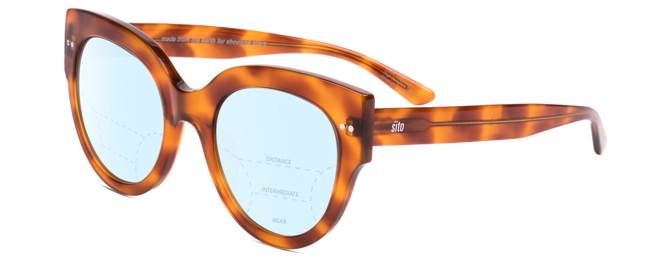 SITO SHADES GOOD LIFE Womens Blue Light Blocking Glasses Tortoise Havana 54mm Multi-Focus