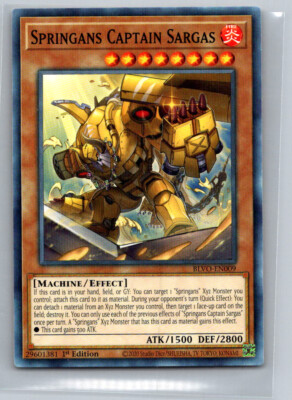 Springans Captain Sargas Blazing Vortex 1st Edition Yugioh #BLVO-EN009 2RTCG#18